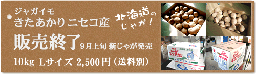 北海道ニセコ産のキタアカリ 10キロ Lサイズ 2,000円にて通販
